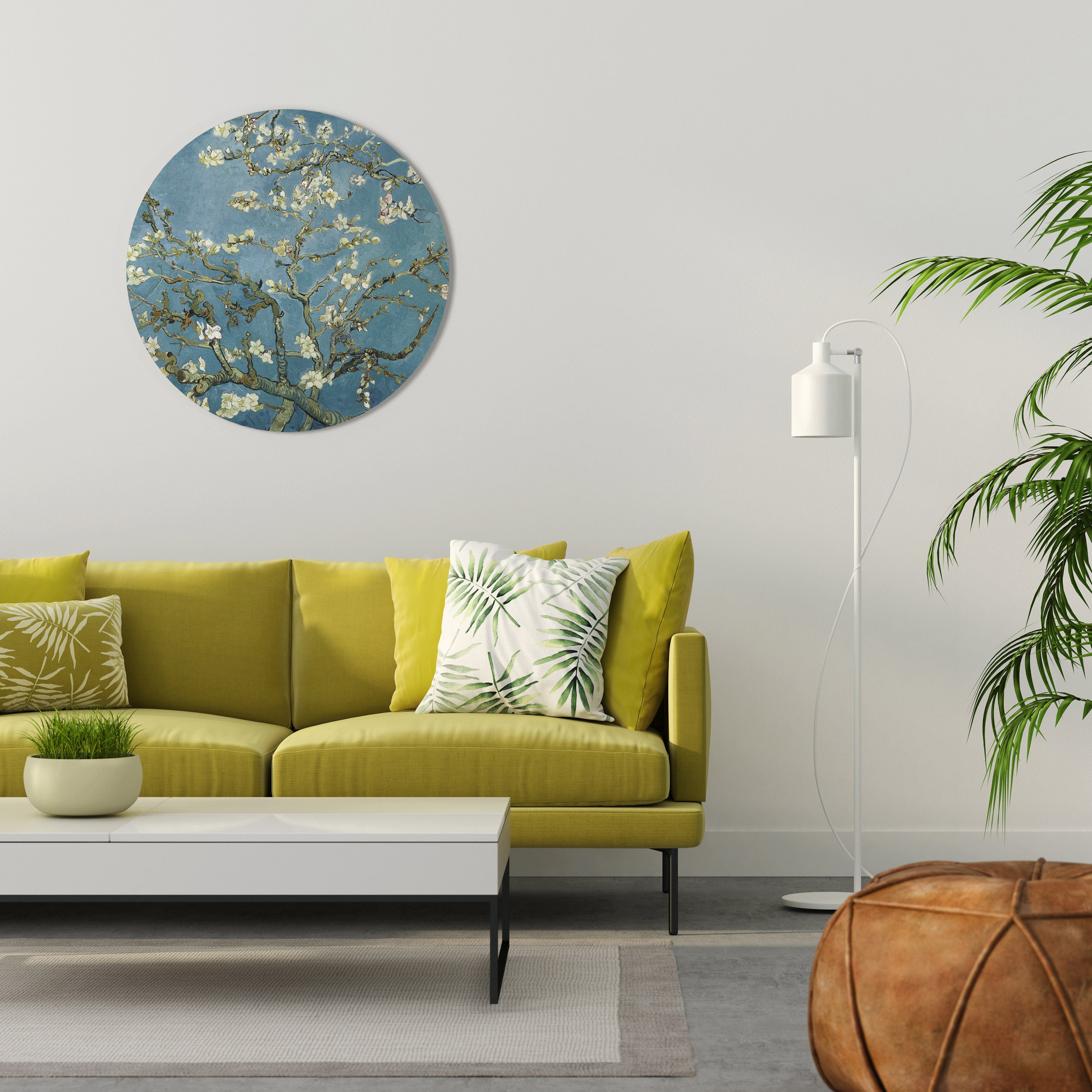 ALMOND BLOSSOM Round Wall Art