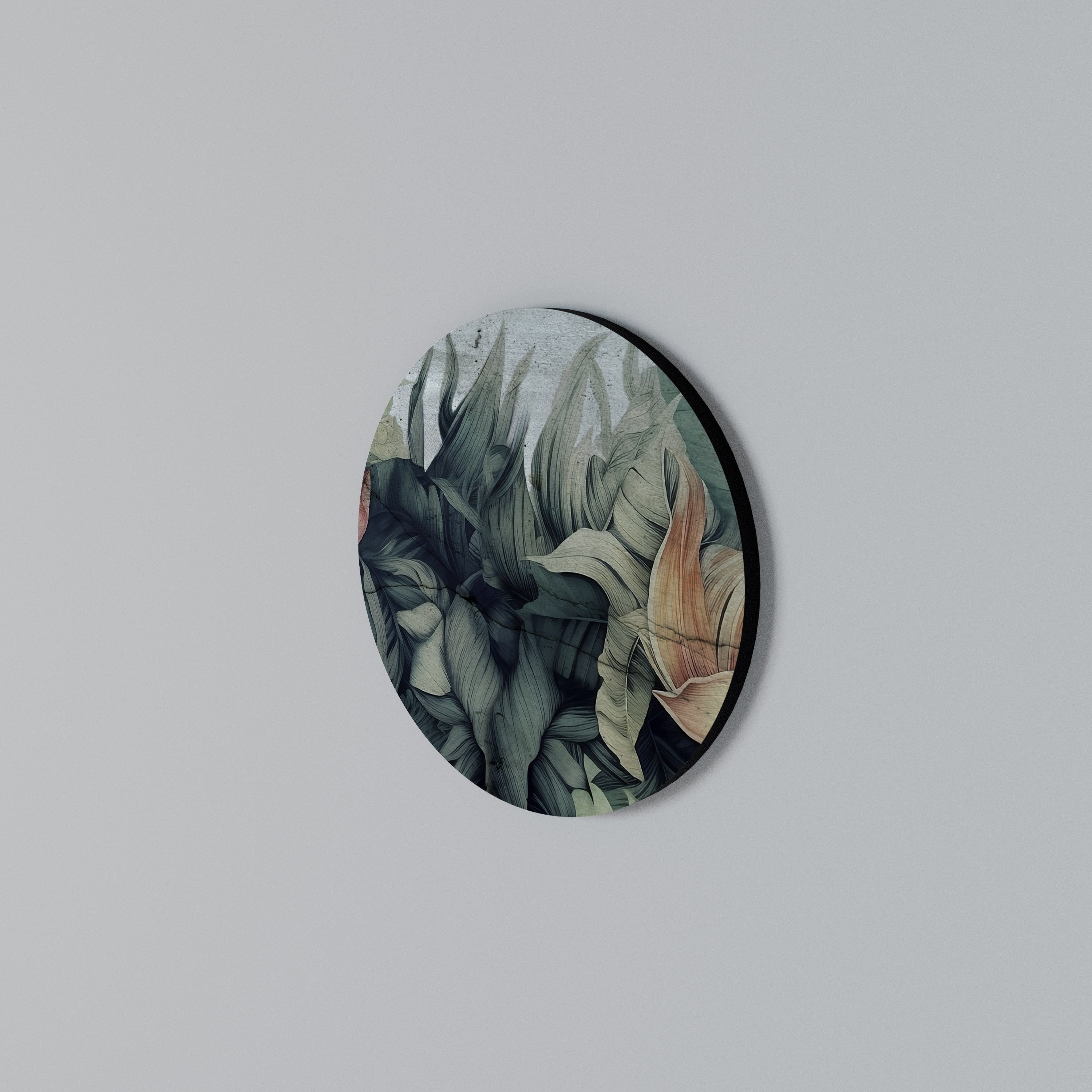 CRASHED LEAVES Arte de Parede Redonda