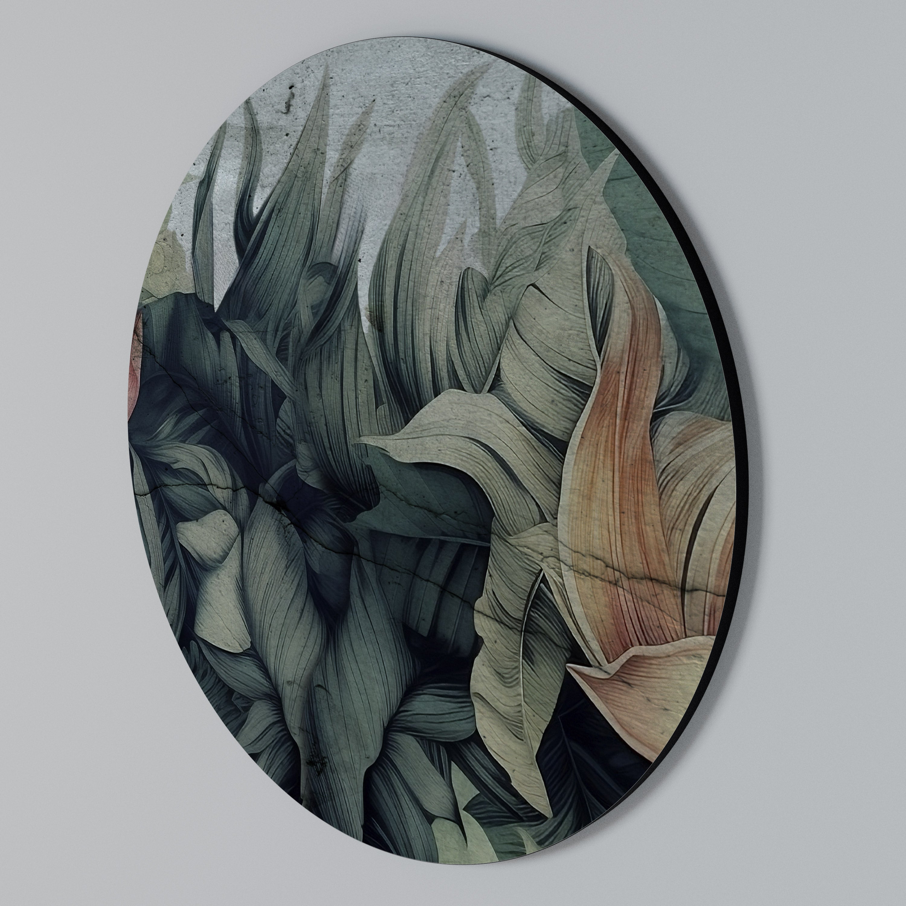 CRASHED LEAVES Arte de Parede Redonda