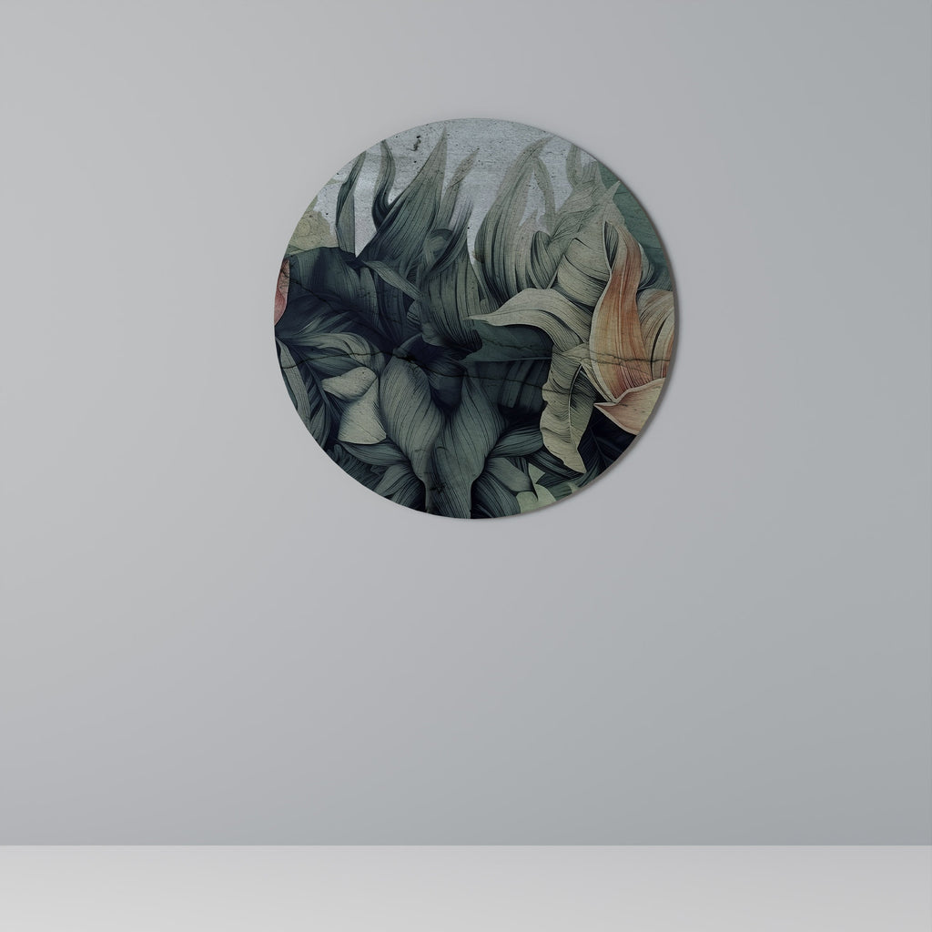 CRASHED LEAVES Quadro Redondo Decorativo