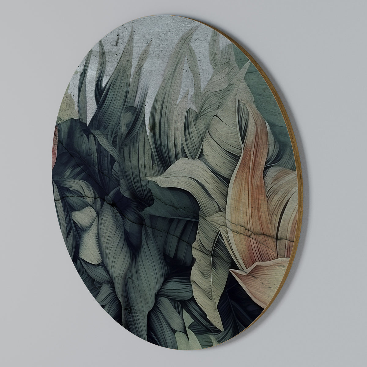 CRASHED LEAVES Arte de Parede Redonda