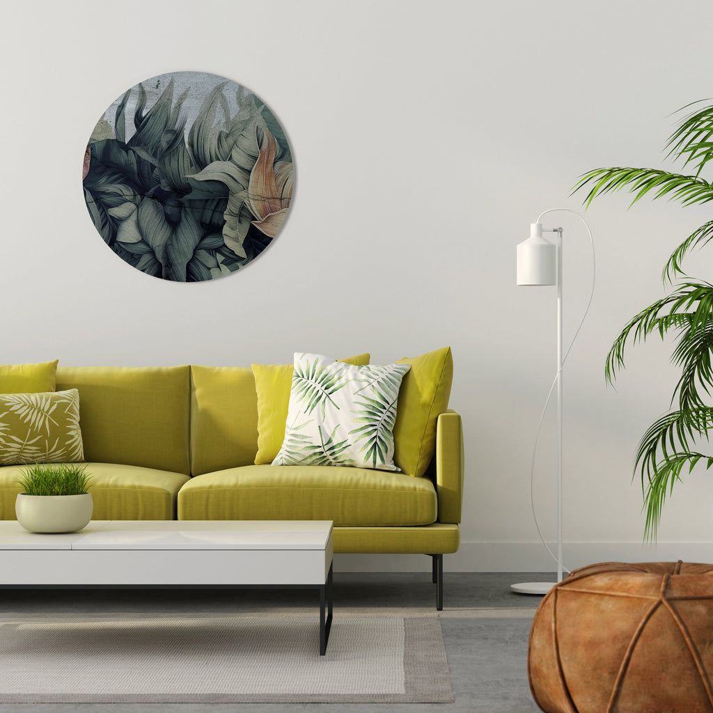 CRASHED LEAVES Quadro Redondo Decorativo