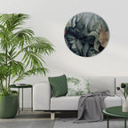 CRASHED LEAVES Quadro Redondo Decorativo