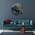CRASHED LEAVES Quadro Redondo Decorativo