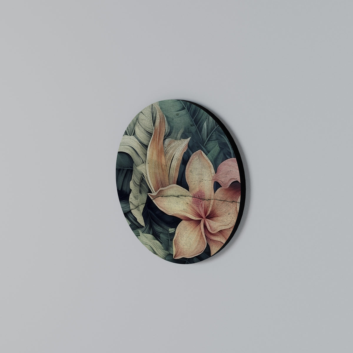 CRASHED LILY Arte de Parede Redonda
