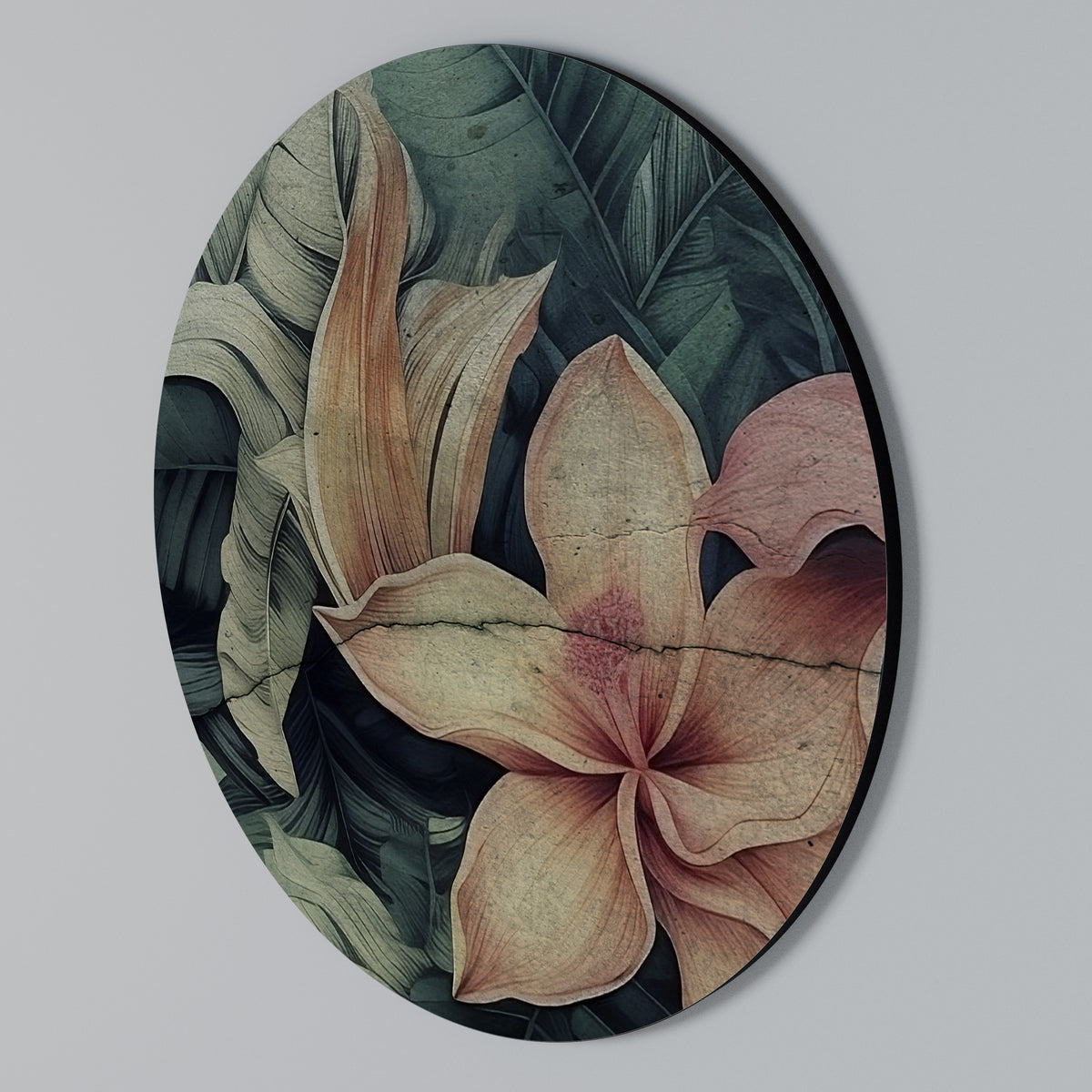 CRASHED LILY Arte de Parede Redonda