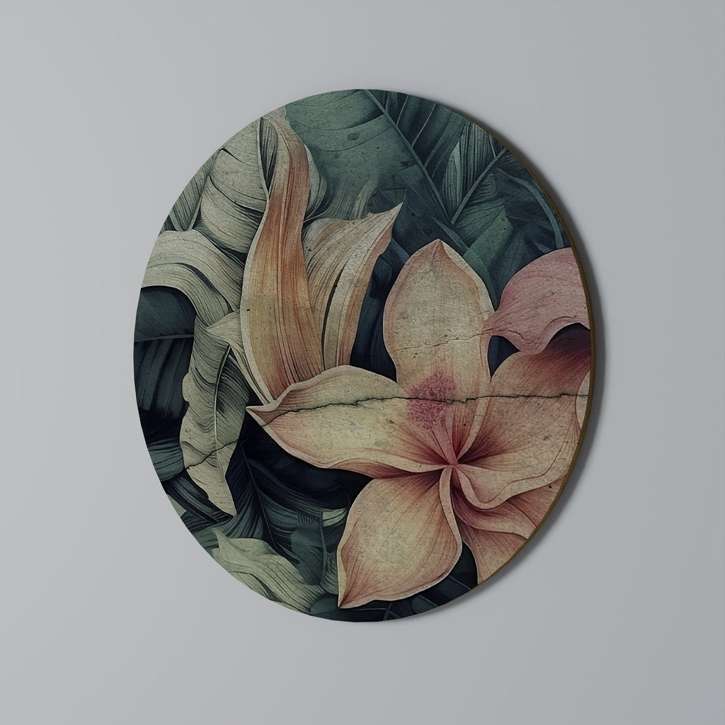 CRASHED LILY Quadro Redondo Decorativo