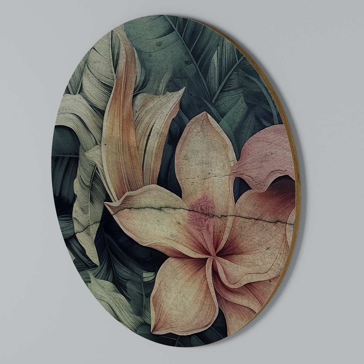 CRASHED LILY Arte de Parede Redonda