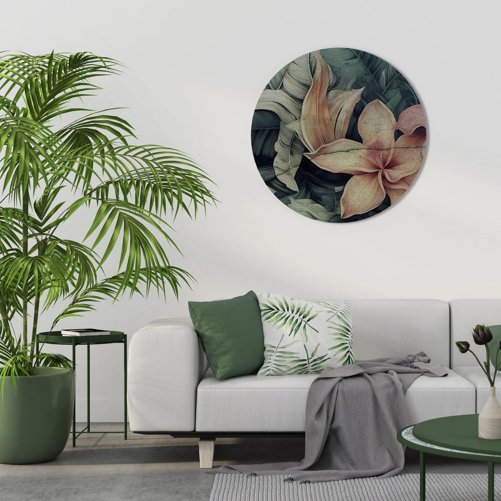 CRASHED LILY Quadro Redondo Decorativo