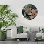 CRASHED LILY Quadro Redondo Decorativo