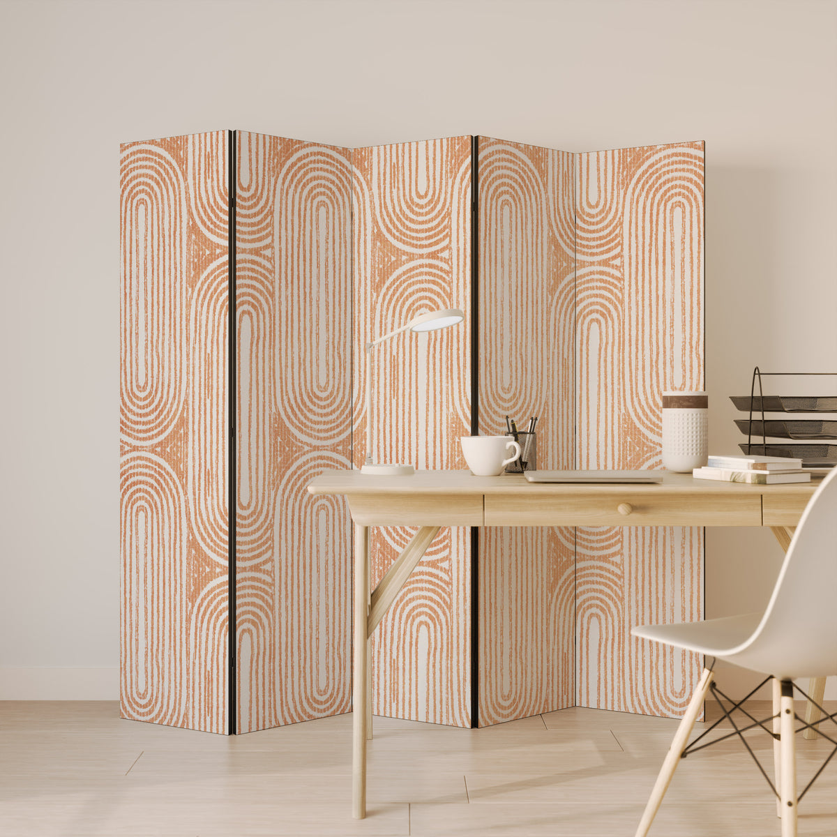 GEOMETRIC GLEAM 5-Panel Room Divider