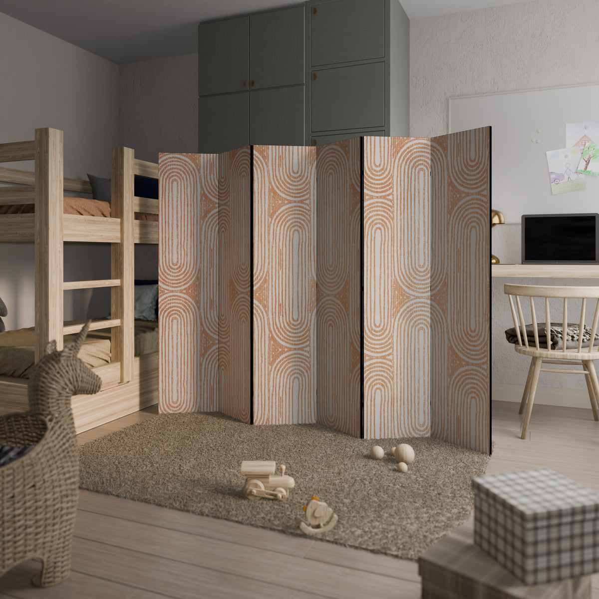GEOMETRIC GLEAM 6-Panel Room Divider