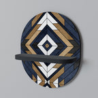 ARTFUL GEOMETRY Prateleira Oval Decorativa em Acabamento Preto