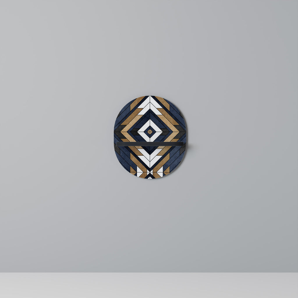 ARTFUL GEOMETRY Prateleira Oval Decorativa em Acabamento Preto