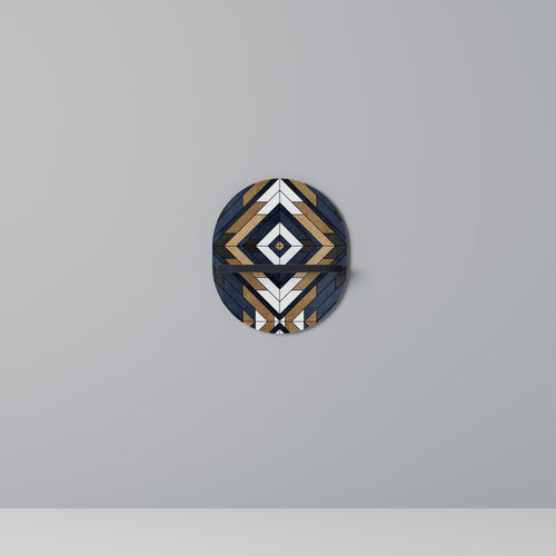 ARTFUL GEOMETRY Prateleira Oval Decorativa em Acabamento Preto