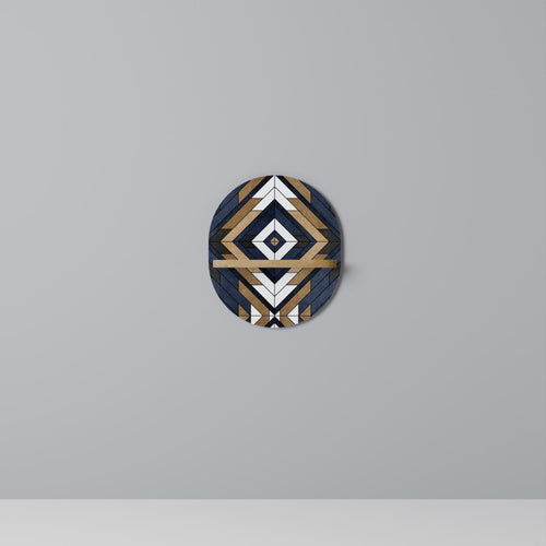 ARTFUL GEOMETRY Prateleira Oval Decorativa em Efeito Carvalho