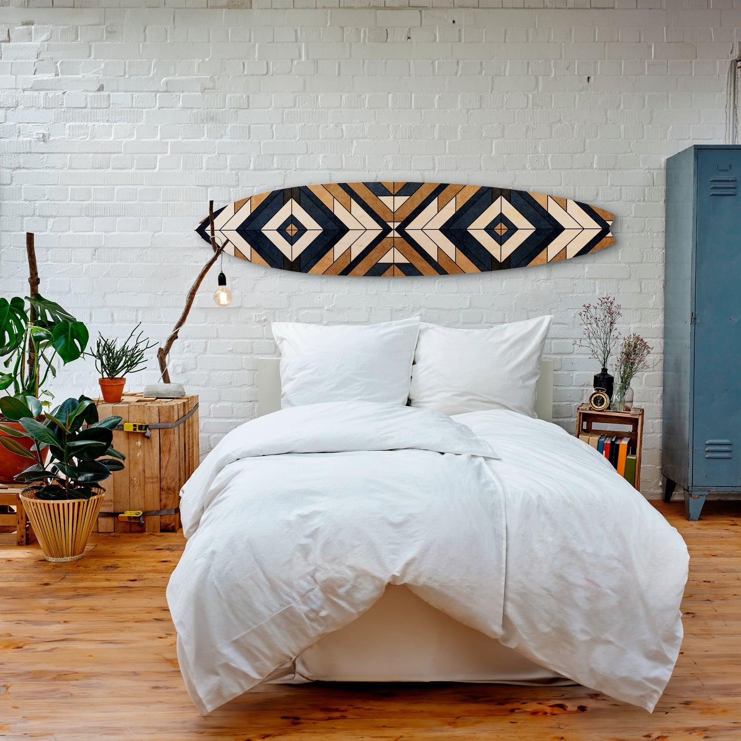 ARTFUL GEOMETRY Painel Decorativo Prancha de Surf