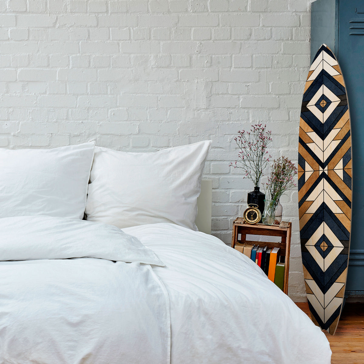ARTFUL GEOMETRY Painel Decorativo Prancha de Surf