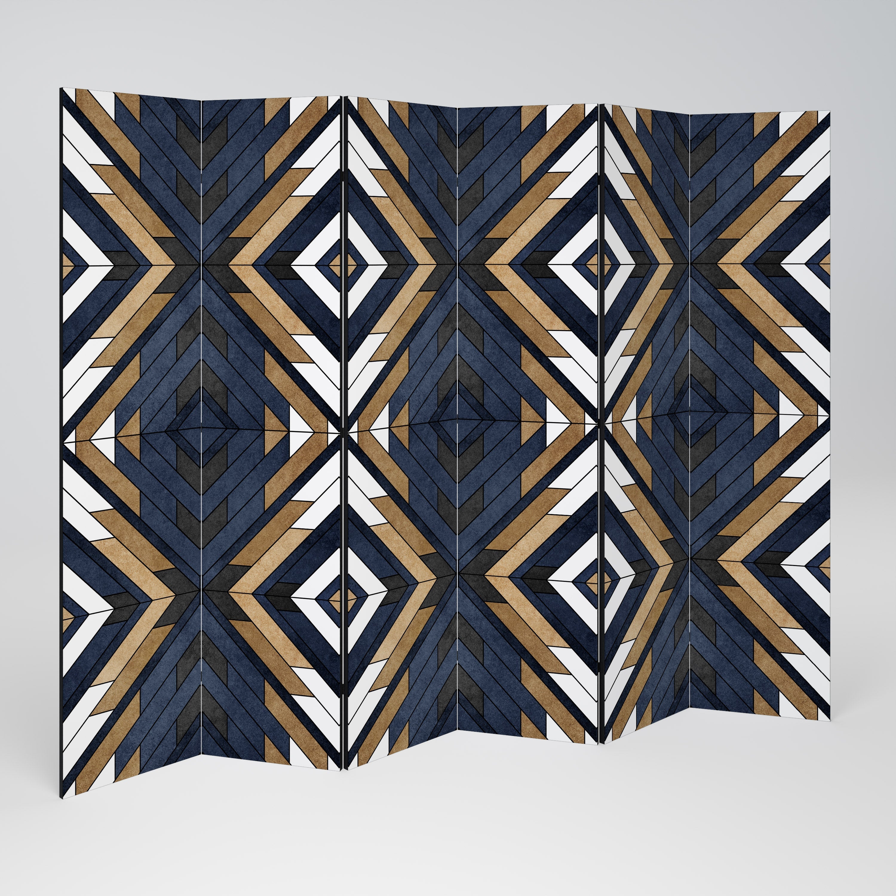 ARTFUL GEOMETRY Biombo Decorativo de 6 Painéis