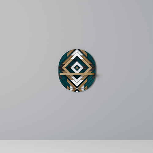 ARTISTIC GEOMETRY Oval Art Shelf In Oak Effect