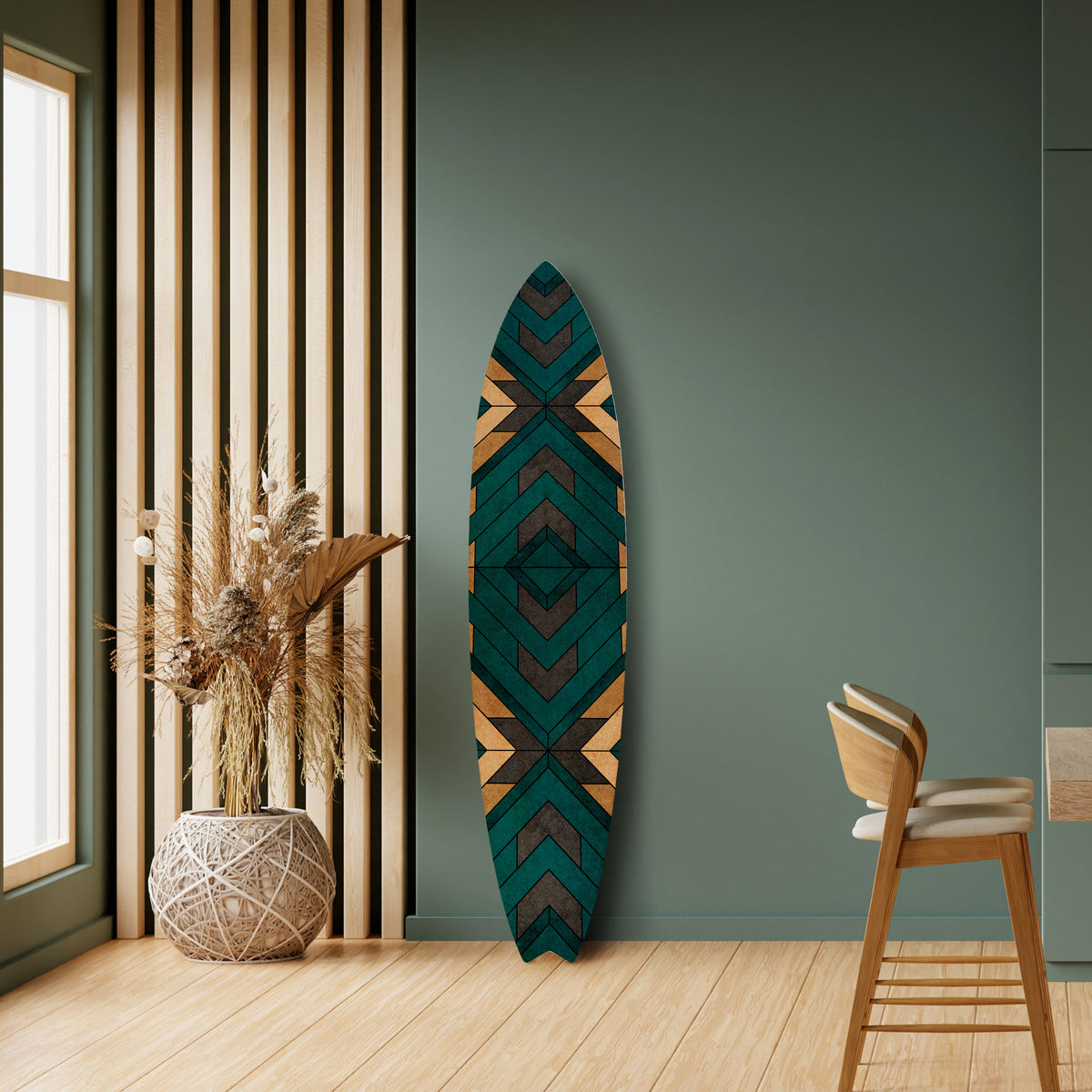 ARTISTIC GEOMETRY Painel Decorativo Prancha de Surf