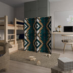 ARTISTIC GEOMETRY Biombo Decorativo de 4 Painéis