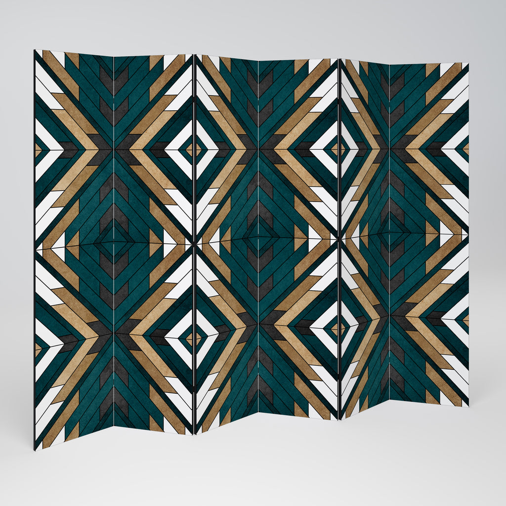 ARTISTIC GEOMETRY 6-Panel Room Divider