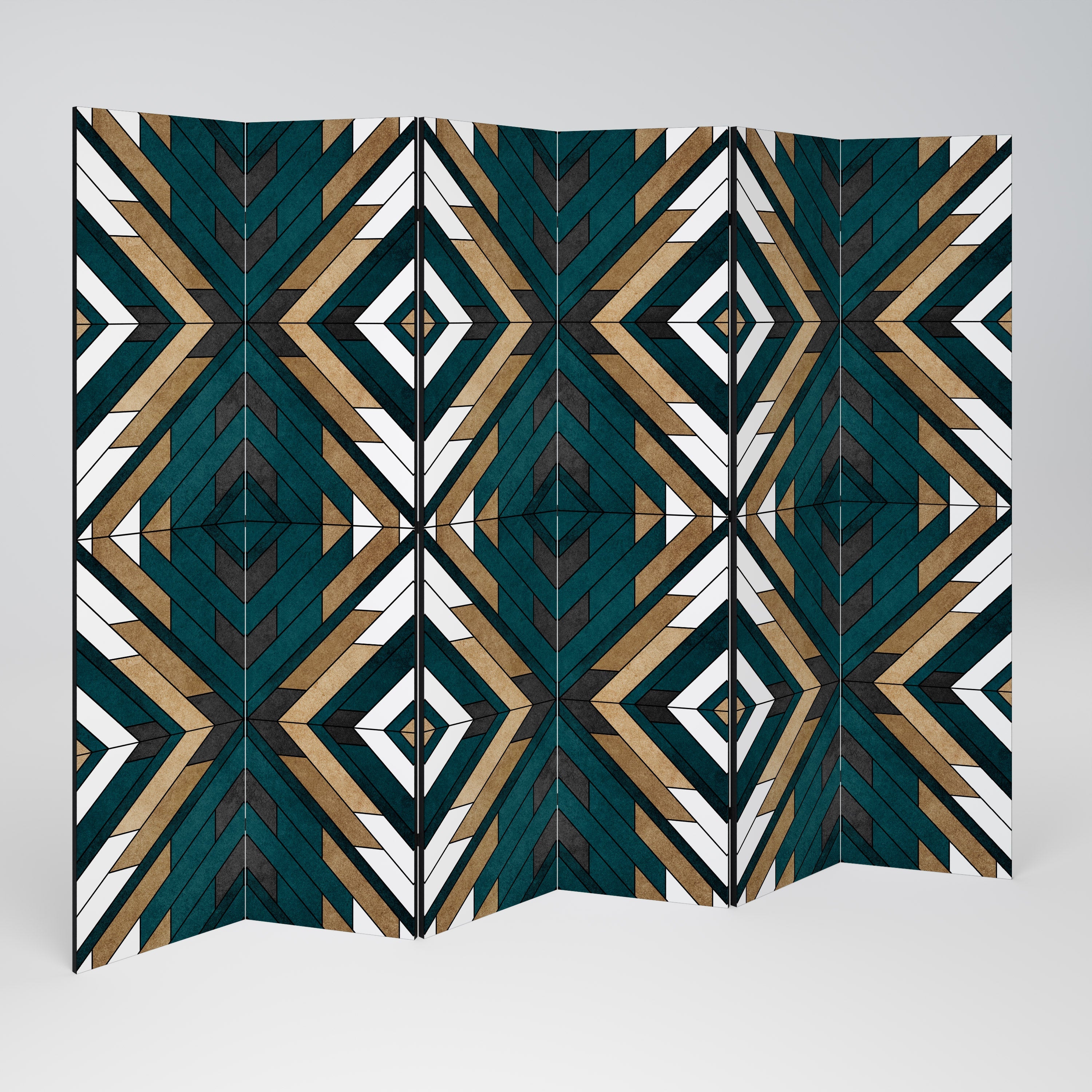 ARTISTIC GEOMETRY Biombo Decorativo de 6 Painéis