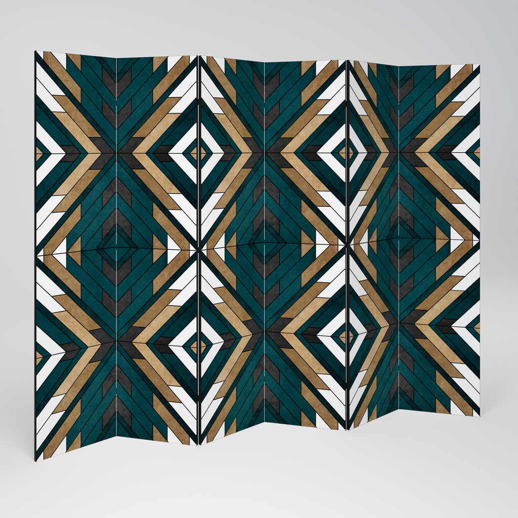 ARTISTIC GEOMETRY Biombo Decorativo de 6 Painéis
