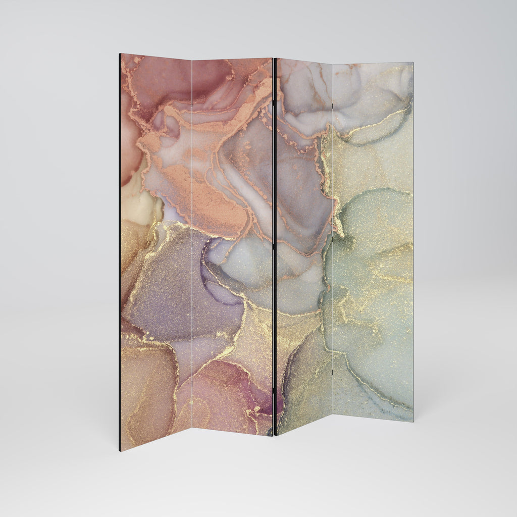 GOLDEN DREAMSCAPE RHYTHM Biombo Decorativo de 4 Painéis