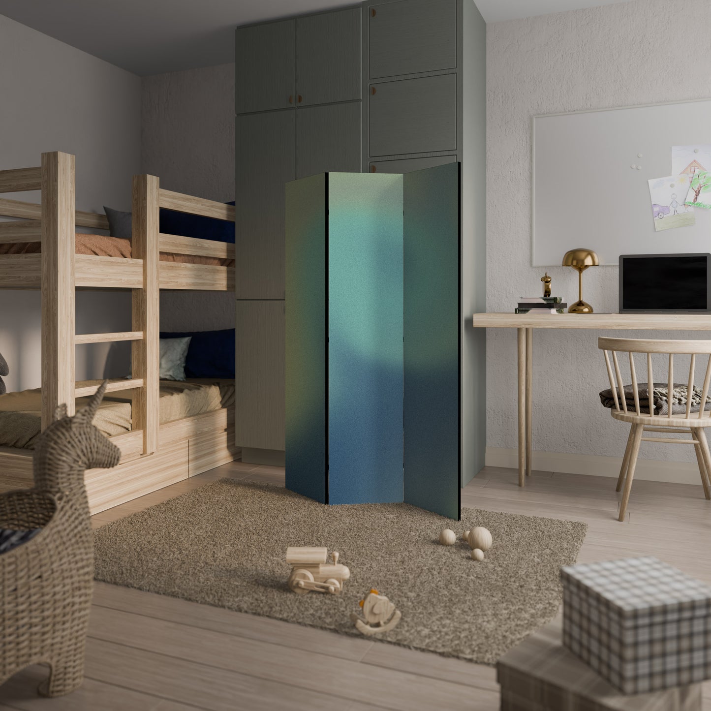 ETHEREAL SHADES UNVEILED Biombo de 3 Painéis