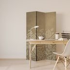 CULTURAL LAYERING Biombo Decorativo de 3 Painéis