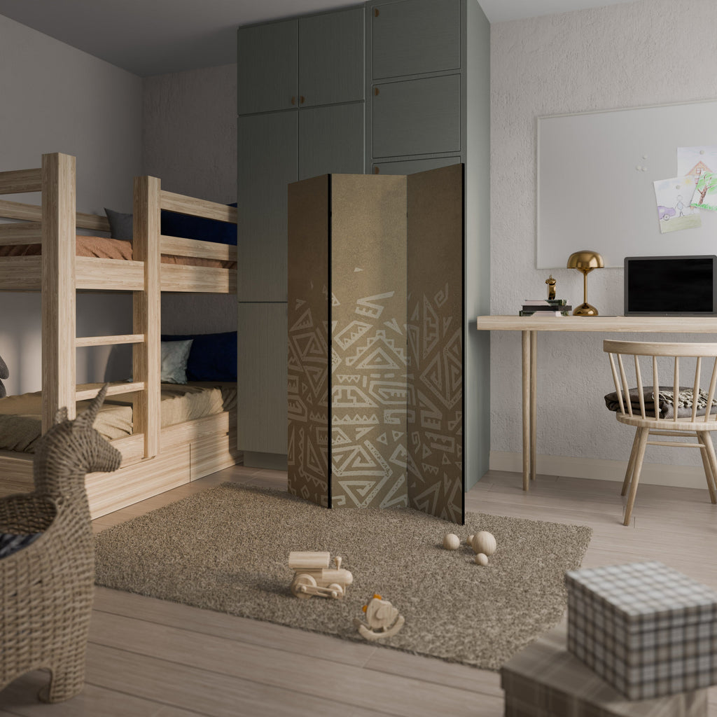 CULTURAL LAYERING Biombo Decorativo de 3 Painéis