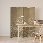 CULTURAL LAYERING 4-Panel Room Divider