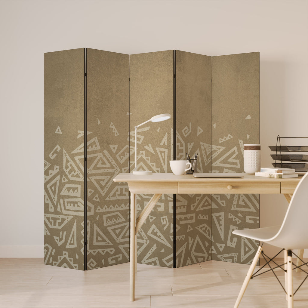 CULTURAL LAYERING Decorative 5-Panel Room Divider