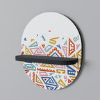 ANGULAR FEELING Prateleira Oval Decorativa em Acabamento Preto