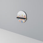 ANGULAR FEELING Prateleira Oval Decorativa em Acabamento Preto