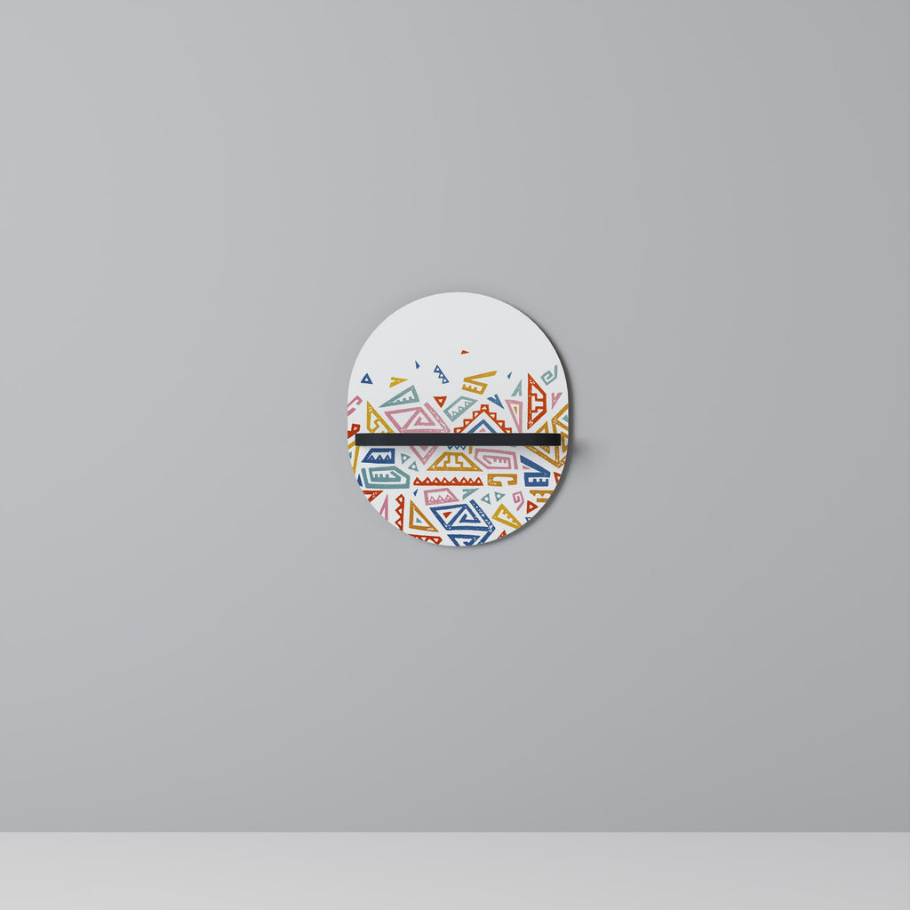 ANGULAR FEELING Prateleira Oval Decorativa em Acabamento Preto