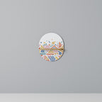 ANGULAR FEELING Prateleira Oval Decorativa em Efeito Carvalho