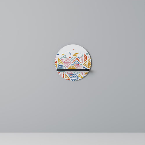 ANGULAR FEELING Prateleira Redonda Decorativa em Acabamento Preto