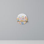 ANGULAR FEELING Prateleira Redonda Decorativa em Efeito Carvalho