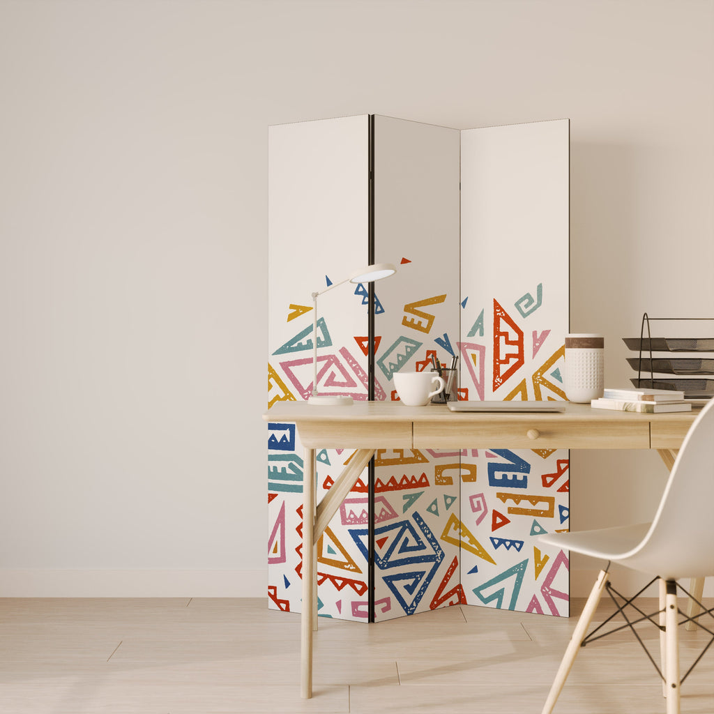 ANGULAR FEELING Biombo Decorativo de 3 Painéis