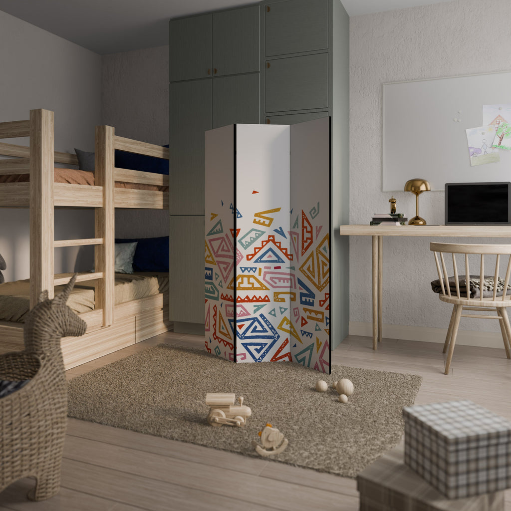 ANGULAR FEELING Biombo Decorativo de 3 Painéis