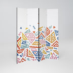 ANGULAR FEELING Biombo Decorativo de 4 Painéis