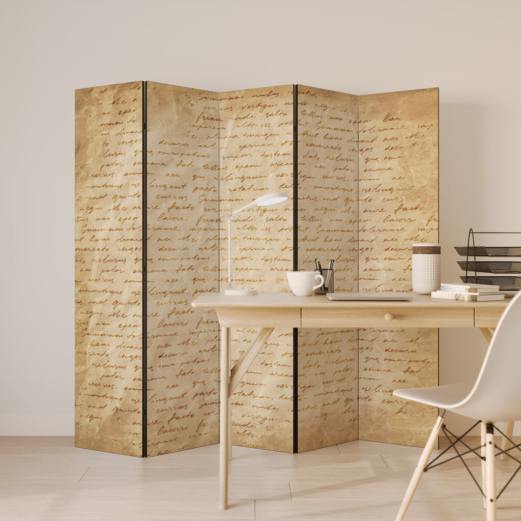 PAGES OF MEMORY Biombo Decorativo de 5 Painéis