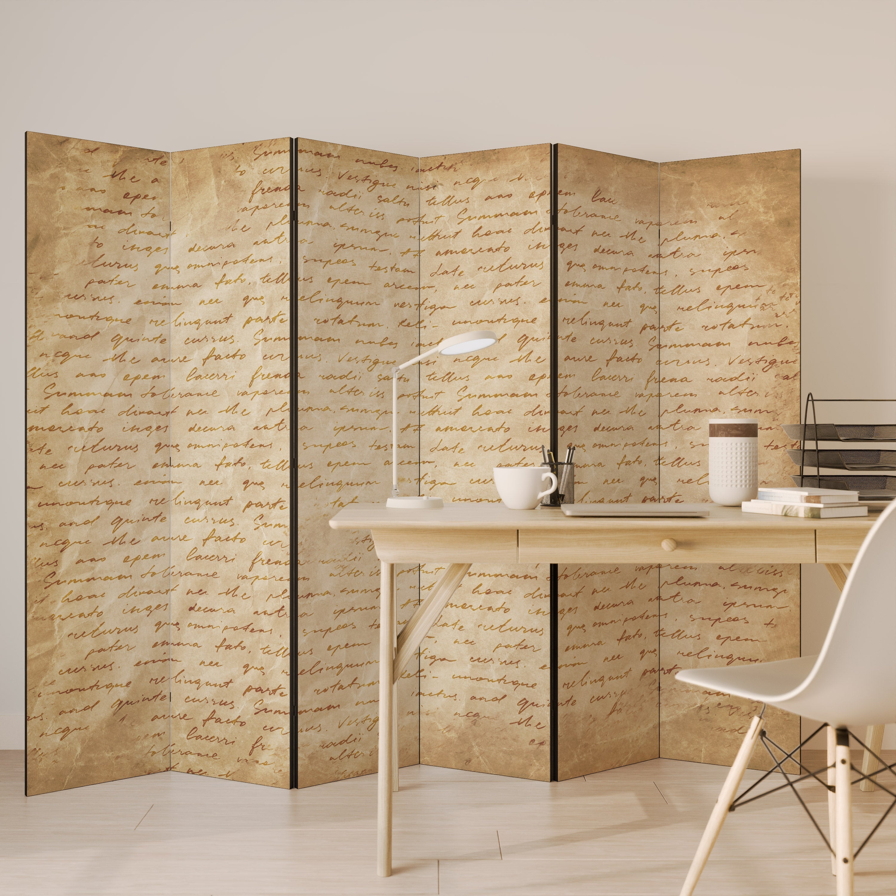 PAGES OF MEMORY Biombo Decorativo de 6 Painéis