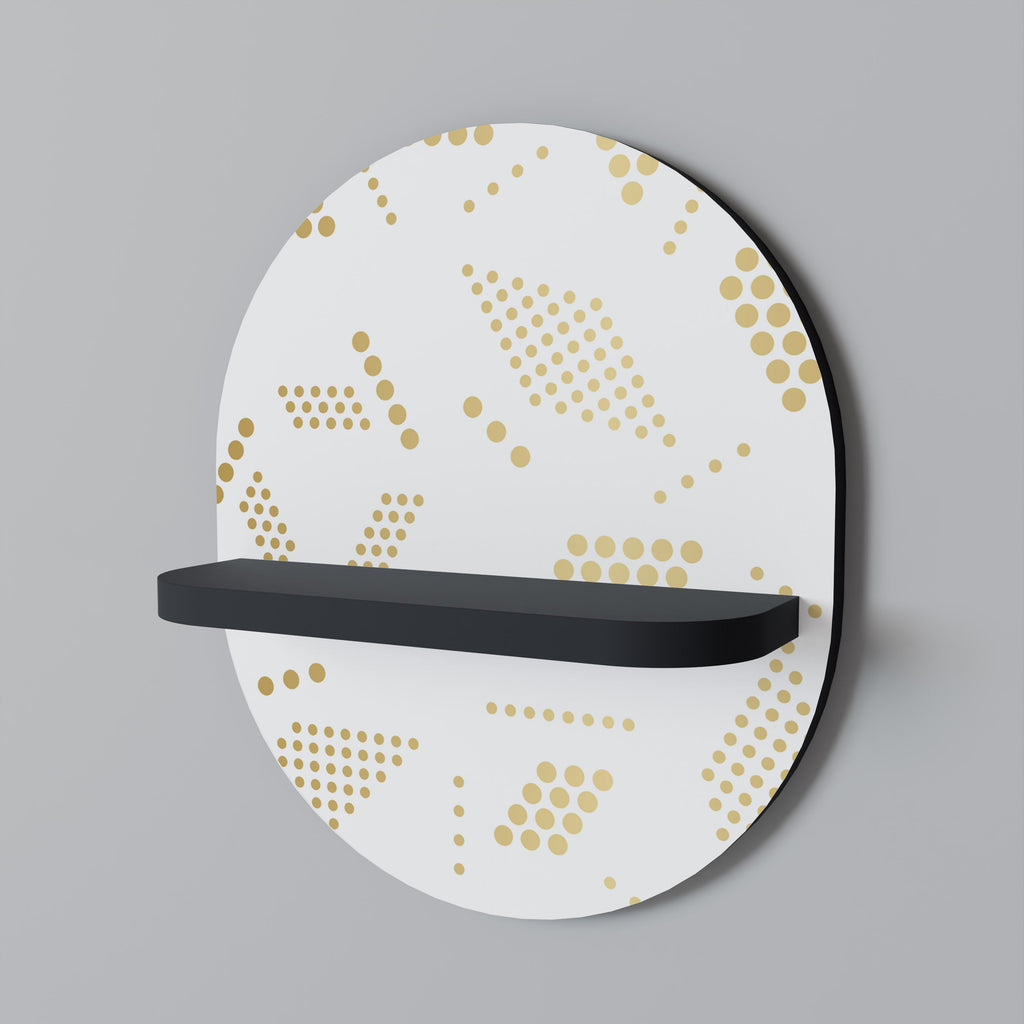 SPOTTED DAZE Prateleira Oval Decorativa em Acabamento Preto