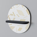 SPOTTED DAZE Prateleira Oval Decorativa em Acabamento Preto