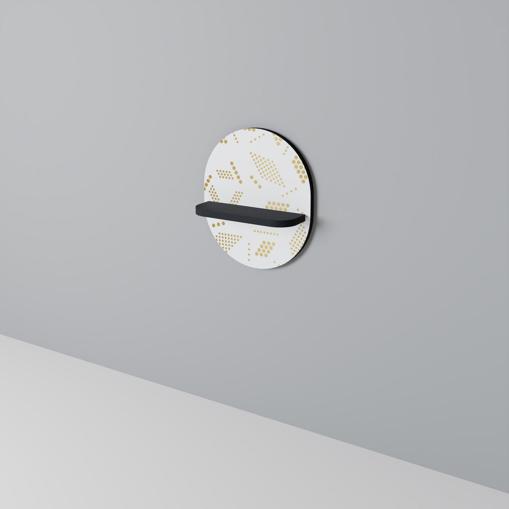 SPOTTED DAZE Prateleira Oval Decorativa em Acabamento Preto