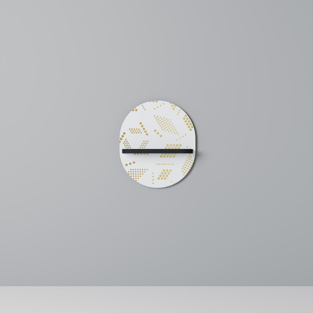 SPOTTED DAZE Prateleira Oval Decorativa em Acabamento Preto